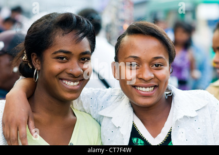 Les jeunes femmes, Antananarivo, Madagascar Banque D'Images