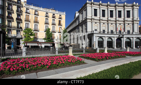 Espagne, Madrid, Plaza de Oriente, Teatro Real, Banque D'Images