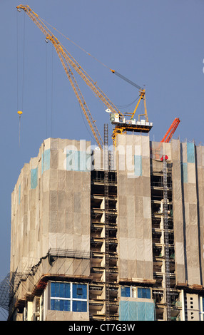 Dans un bâtiment en construction à Kuala Lumpur, Malaisie. Banque D'Images