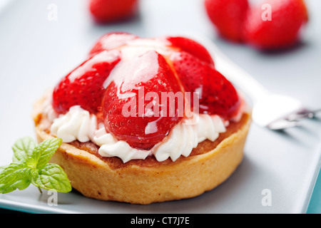 gâteau aux fraises Banque D'Images