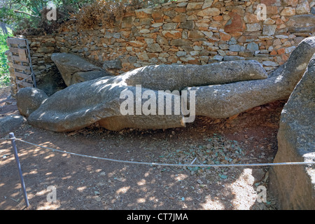 Kouros de Flerio, Naxos, Grèce Banque D'Images