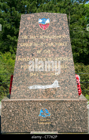 Mémorial de l'USAF Grafton Underwood Northamptonshire. England UK Banque D'Images