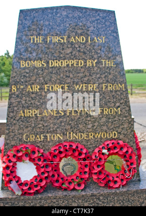 Mémorial de l'USAF Grafton Underwood Northamptonshire. England UK Banque D'Images