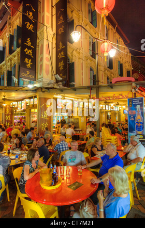 Restaurants et cafés dans le quartier chinois, à Singapour, en Asie du Sud-Est, l'Asie Banque D'Images