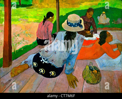 Le Siesta 1892 Paul Gauguin 1848 - 1903 France Banque D'Images