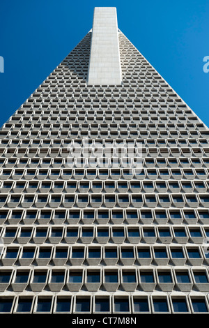 La Transamerica Pyramid building à San Francisco, Californie, USA. Banque D'Images
