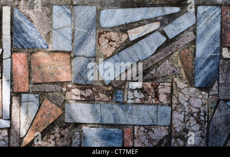 Mur de pierre modèle mosaïque. Arrière-plan de haute résolution Banque D'Images