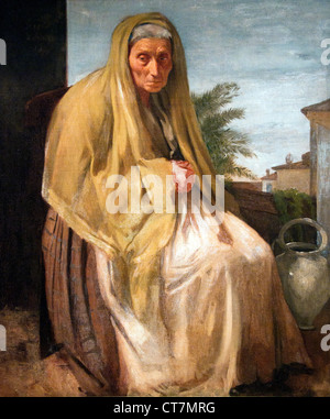 La vieille femme italienne 1857 Edgar Degas 1834-1917 France French Banque D'Images
