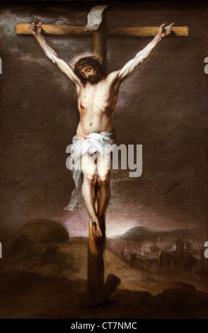 La Crucifixion par Bartolomé Estebán Murillo 1617 - 1682 Espagnol Espagne Banque D'Images