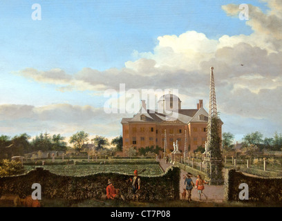 La Huis ten Bosch à La Haye et son jardin formel (Vue du sud) 1668 Jan van der Heyden Néerlandais Pays-Bas Banque D'Images