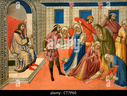 Le Massacre des Innocents 1470 Sano di Pietro - Ansano di Pietro di Mencio1405-1481 Sienne Italie Italien Banque D'Images