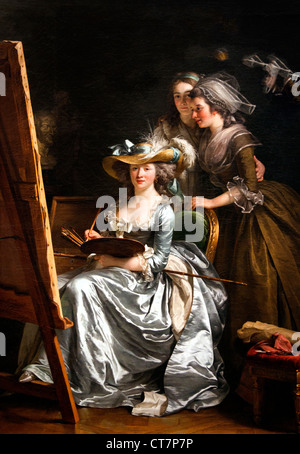 Self Portrait deux élèves Marie Gabrielle Capet Marie Marguerite Carreaux de Rosemond 1785 Adélaïde Labille Guiard Français Banque D'Images