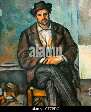 Paysan assis 1892 Paul Cézanne 1839 - 1906 France Banque D'Images