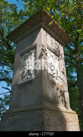 New York, Francfort, cimetière de Francfort la tombe de Daniel Boone. Banque D'Images