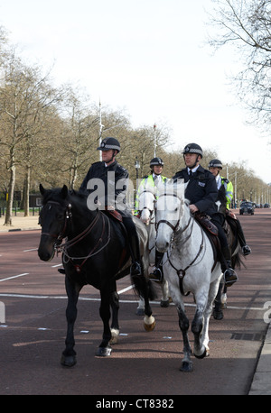 - London Metropolitan Police à cheval dans le service Banque D'Images