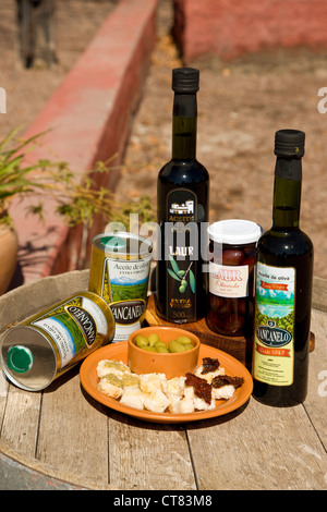 Produits de la ferme d'olive Laur Banque D'Images