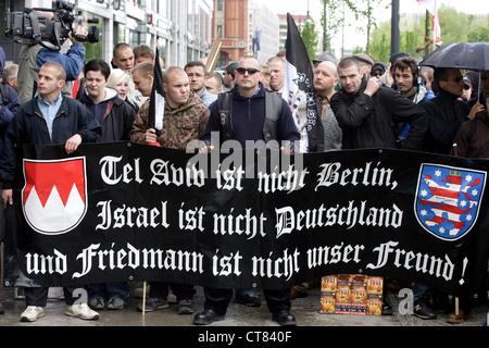 NPD rassemblement à Berlin Banque D'Images