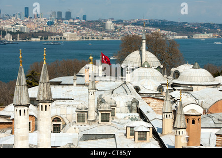 La Turquie, Istanbul, Topkapi Saray, Harem, Blick vom Turm der Gerechtigkeit (Adalet Kulesi) Banque D'Images