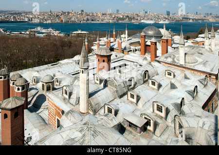 La Turquie, Istanbul, Topkapi Saray, Harem, Blick vom Turm der Gerechtigkeit (Adalet Kulesi) Banque D'Images