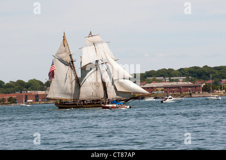 Pride of Baltimore II en 2012 à Tall Ship festival à Newport Rhode Island Banque D'Images