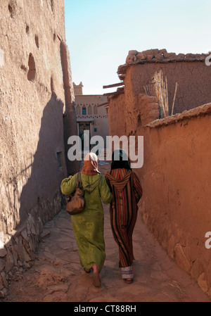 Ait Benhaddou, Maroc ; 13e siècle ville fortifiée, l'emplacement de plus de 20 films hollywoodiens. Banque D'Images