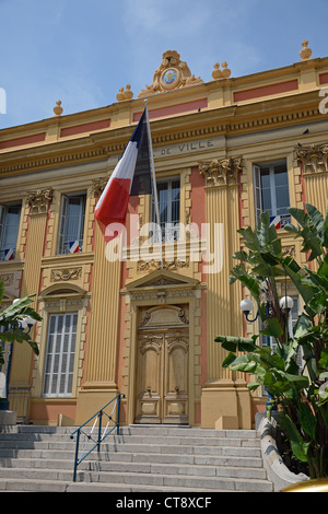 Hôtel de Ville (City Hall), Rue de la République, Menton, Côte d'Azur, Alpes-Maritimes, Provence-Alpes-Côte d'Azur, France Banque D'Images