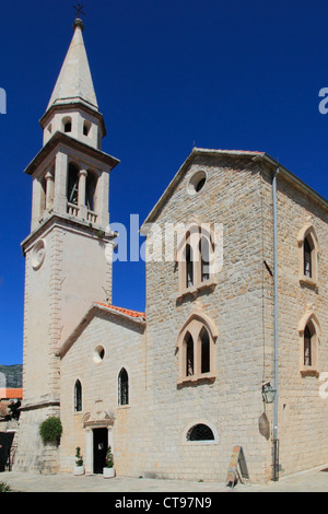 Budva Monténégro église St.Johns, vieille ville Banque D'Images