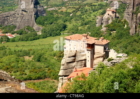 Vue de dessus sur le Rousannou - monastère Sainte Barbara, Grèce Banque D'Images