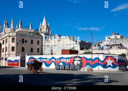 Che Guevara murale, La Havane, Cuba Banque D'Images