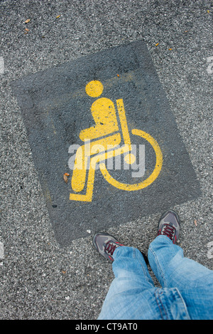 Place de parking pour personnes handicapées Banque D'Images