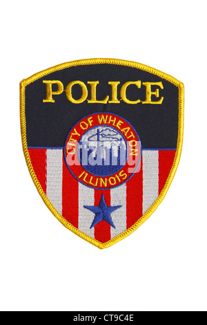 Patch police américaine de la ville de Wheaton Police Department l'Illinois Banque D'Images