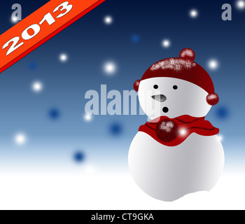 Nouvelle année 2013 avec Noël arrière-plan de conception Banque D'Images