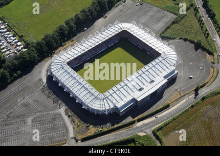 Vue aérienne de la ville de Darlington Football Club Sol Banque D'Images