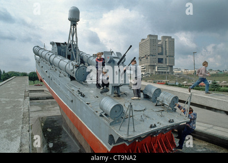 Bateau rapide de la 2e guerre mondiale, Kaliningrad, Russie Banque D'Images