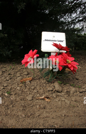 Lietzen, cimetière des morts de la guerre inconnue Banque D'Images