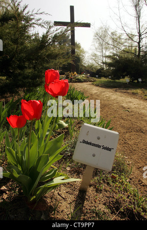 Lietzen, cimetière des morts de la guerre inconnue Banque D'Images