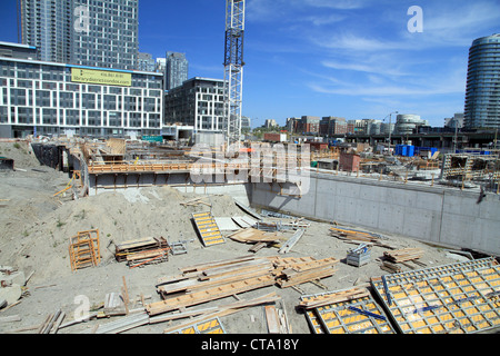 Un chantier de construction à Toronto Banque D'Images