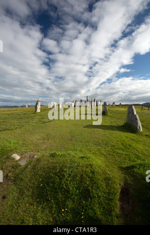 Île de Lewis, en Écosse. L'Calanais Standing Stones sur la côte ouest de Lewis près du village de Calanais. Banque D'Images