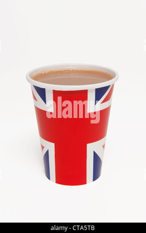 Union jack thé coupe papier Banque D'Images