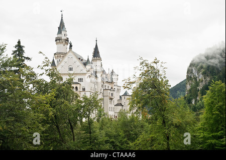 Le château de Neuschwanstein, Hohenschwangau près de Füssen, Allgaeu, Bavaria, Germany Banque D'Images