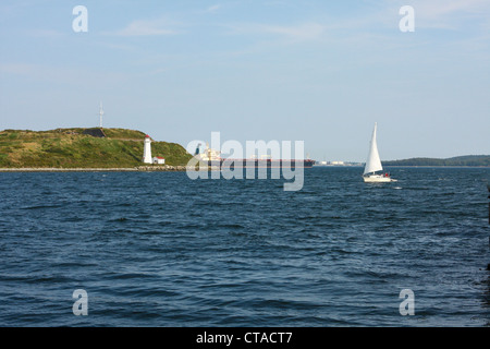 Halifax (Nouvelle-Écosse), George's Island et Phare. Lieu historique national. Banque D'Images