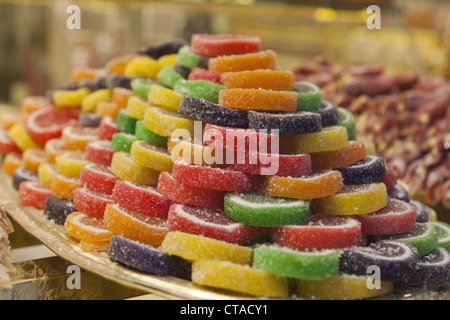 Misir Carsisi, bonbons au bazar égyptien, Istanbul, Turquie, Europe Banque D'Images