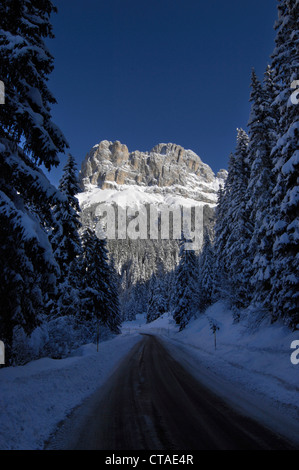 Karerpass, Rosengarten, Rosengarten, Groupe mondial de l'UNESCO Nature Site, Dolomites, Tyrol du Sud, Vénétie, Italie Banque D'Images