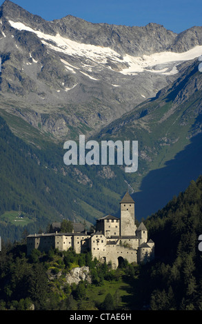 Château Taufers, Valle Aurina, Sand in Taufers, Val Pusteria, Zillertaler Alpen, le Tyrol du Sud, Vénétie, Italie Banque D'Images