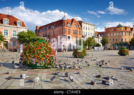 Gniezno - Vieille Ville, place du marché, Pologne Banque D'Images