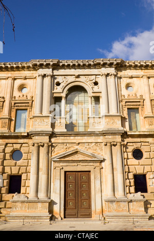 Palais de Charles V., l'Alhambra de Grenade. L'Andalousie, espagne. Banque D'Images
