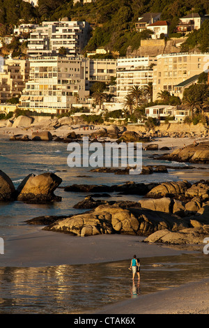 Clifton Beach au coucher du soleil, Cape Town, Western Cape, Afrique du Sud Banque D'Images