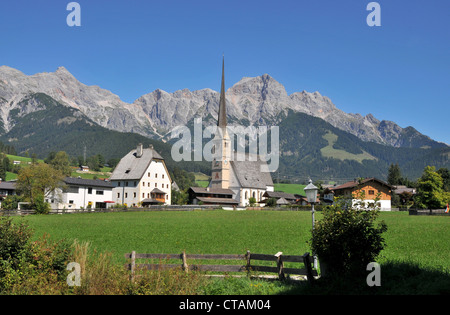 L'église paroissiale en Maria Alm à Hochkoenig, Pinzgau, Salzburg, Autriche-land Banque D'Images