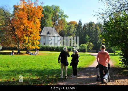 Maison du jardin de Goethe à Weimar, Parc Ilm, Thuringe, Allemagne Banque D'Images