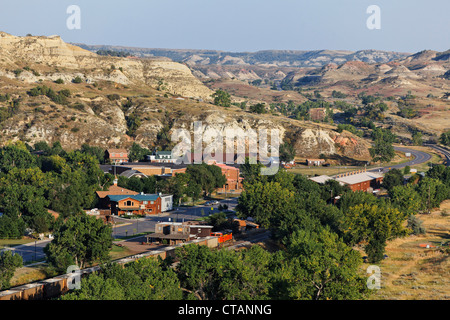 Vue de l'établissement, Medora, North Dakota, USA Banque D'Images